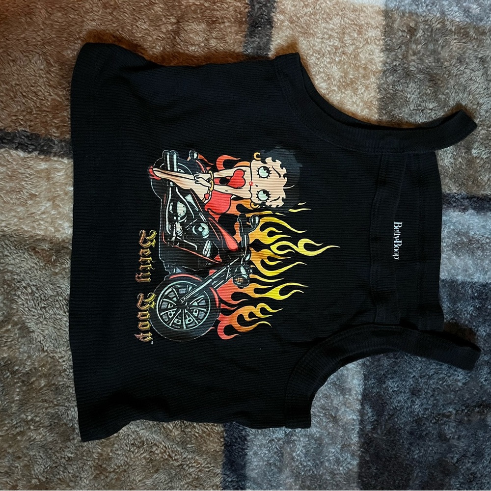 Betty Boop Black and Red Kids Tank Top